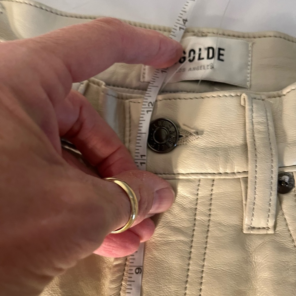 AGOLDE 90’s Pinched Waist High Rise Recycled Leather Pants - Picture 8 of 12